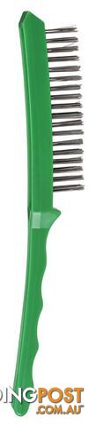 Long Plastic Handle Brush 0.35mm 4x18 Rows Stainless Steel Wire 5175-SS-4R