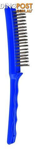 Long Plastic Handle Brush 0.33mm 4x18 Rows Steel Wire 5175-SW-4R