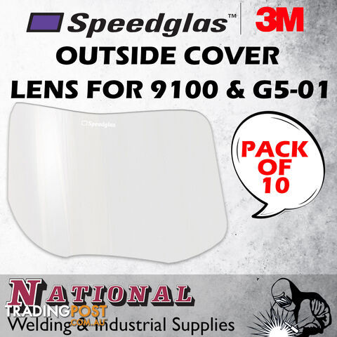 Outside Cover Lens For 3M Speedglas 9100 & G5-01 526000 Pkt : 10 - photo 2 of 2