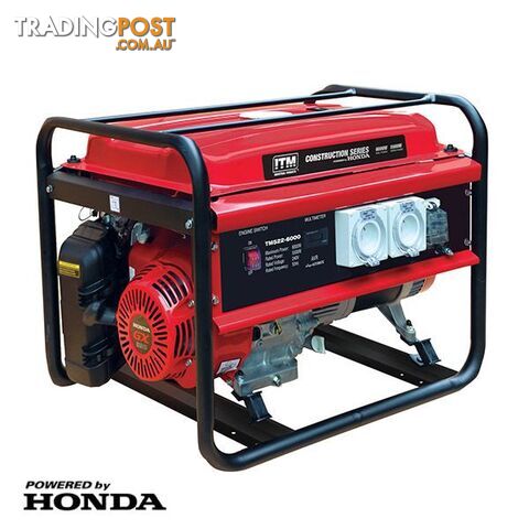 Petrol Generator 7.5kva Honda Powered GX390 Engine 6000 Watts Peak ITM TM522-6000