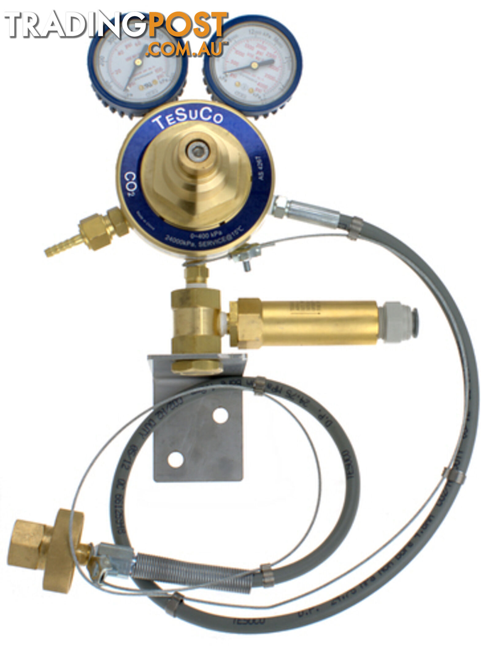 Beverage Regulator 2 Stage Wall Mount Stem and Hand Wheel