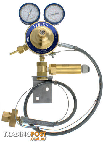 Beverage Regulator 2 Stage Wall Mount Stem and Hand Wheel