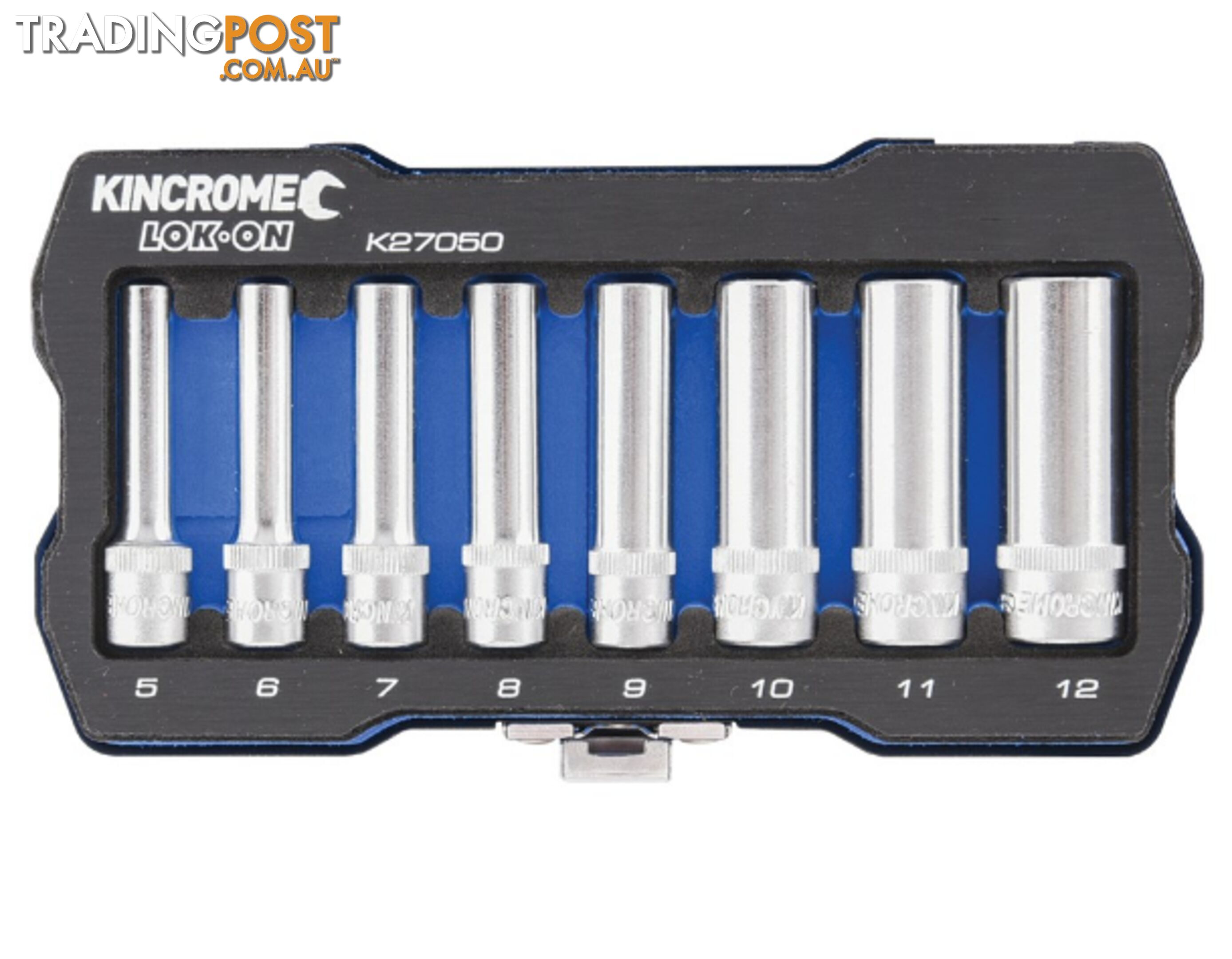 1/4 Drive Socket Set 8 Piece Deep Metric Kincrome K27050