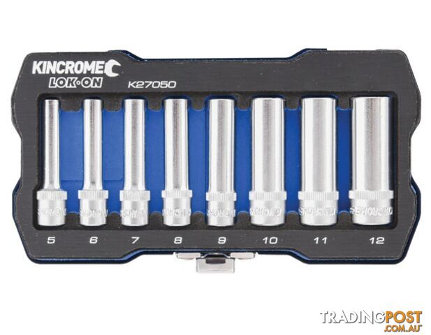 1/4 Drive Socket Set 8 Piece Deep Metric Kincrome K27050