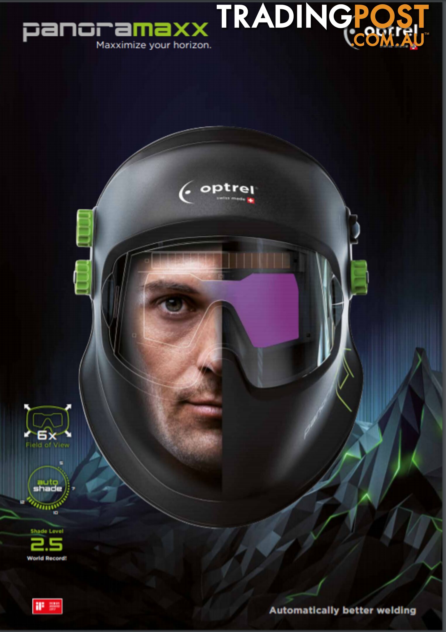 Welding Helmet Panoramaxx Quattro with optrel IsoFitÂ® headgear 1010.100