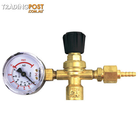 Disposable Gas Bottle Regulator with Gauge 5/8-18 UNF outlet Bossweld 600044