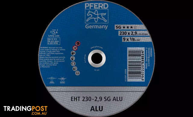 Pferd Cutting Discs EHT 230-2,9 SG ALU Pferd 61328323- Pack of 1
