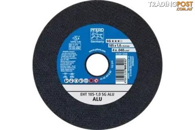 Aluminium Cut-Off Wheel Ultra-Thin EHT 105-1,0 SG ALU/16,0 Pferd 61339430-5 Pack...