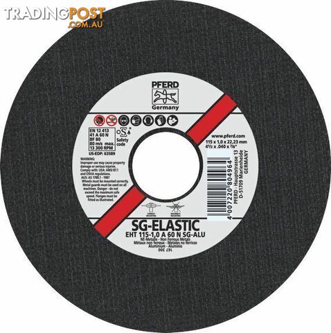 Ultra Thin Cutting Wheel Premium 4.5'' 115mm Aluminium Pferd 61340415