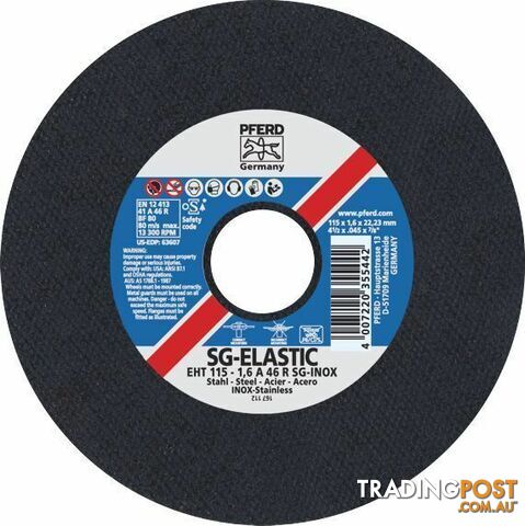 Flat Cut-Off Wheel 4.5'' EHT 115mm Inox Pferd 61340422