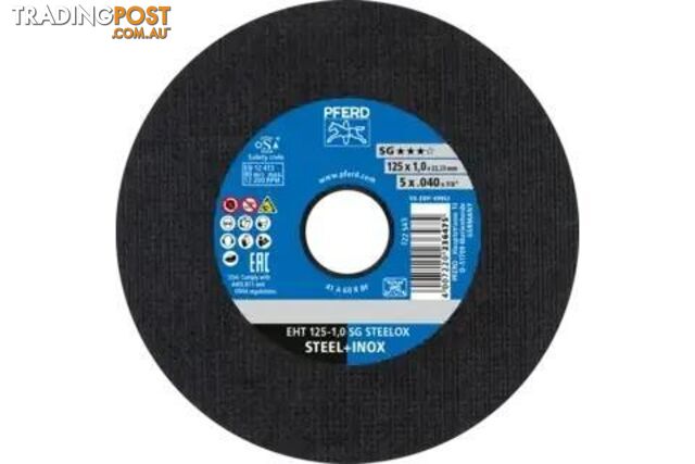 Cut-off Wheel 5" EHT 125mm x 1mm Premium Ultra Thin Inox Pferd 61341112-5 Pack...