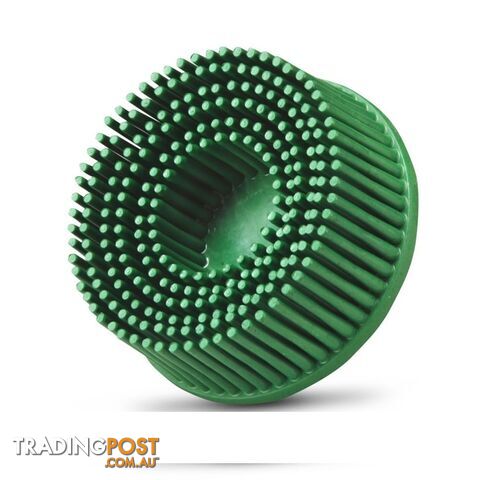 Scotch-Brite Roloc Bristle Disc 50 Grit 75mm x 16mm Green 3M 61500132198
