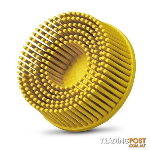 Scotch-Brite Roloc Bristle Disc 80 Grit 75mm x 16mm Yellow 3M 61500132214
