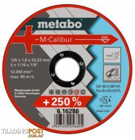 125 x 1.6 x 22.23 M-Calibur Inox Cutting Disc 616286000 Pack of 25