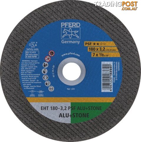 Flat Cut-Off Wheel GP Stone EHT 178 3.2mm PSF Pferd 61826222 Pack of 5
