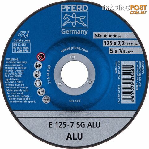 Premium Grinding Wheel D/C - Aluminium E 125-7 SG ALU Pferd 62212622