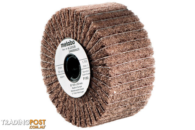 Flap Wheel/ Nylon Web Grinding Wheel 105 X 100 Mm P 180 Metabo 623485000
