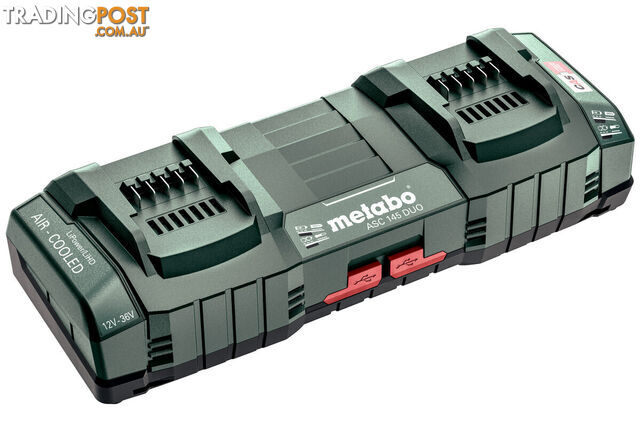 Dual Quick Charger ASC 145 DUO, 12-36 V Air Cooled AUS/NZ Metabo 627498000