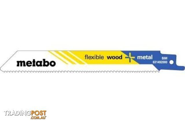 2 Sabre Saw Blades "Flexible Wood + Metal 150 x 0.9mm Metabo 631094000