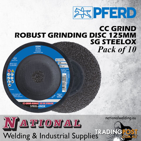 CC Grind Robust Grinding Disc 125mm SG Steelox Pferd 64195125-10 Pack of 10 - photo 2 of 6