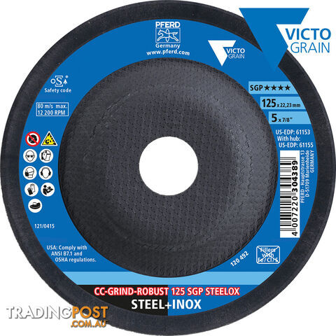 CC Grind Robust Grinding Disc 125mm SGP Steelox Victograin Pferd 64195126