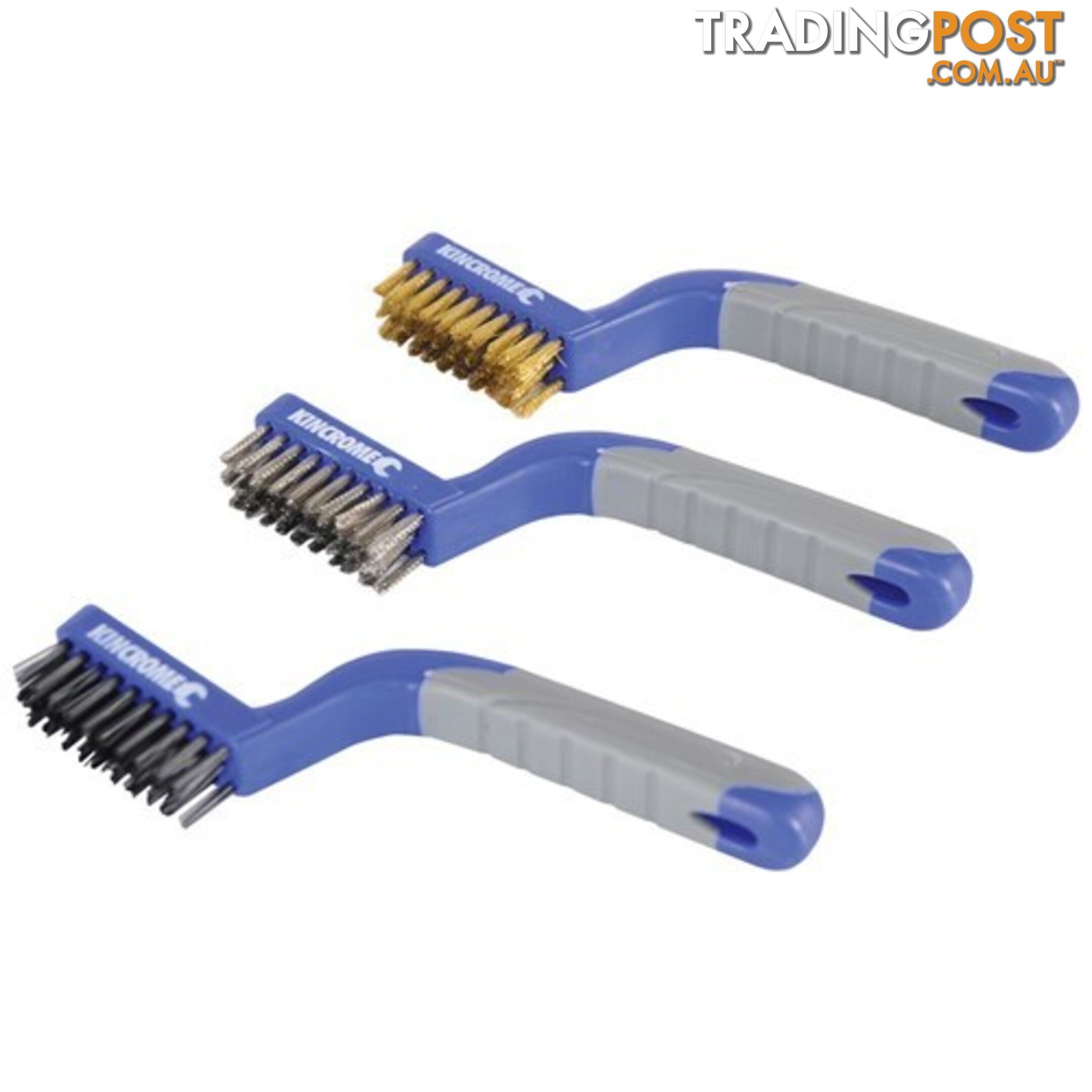 Wire Brush Sets 3 Piece Each Medium Set 3 Row Bristles Length 180mm K6360