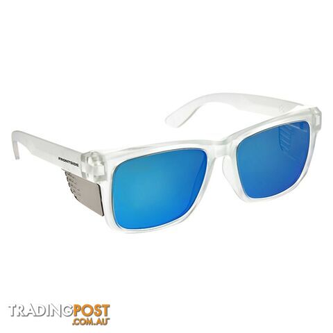Safety Glasses Frontside Polarised Blue Revo Lens With Clear Frame 6513 651_C3