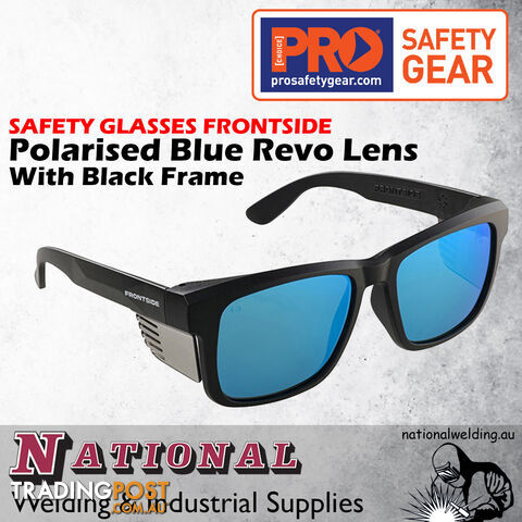 Safety Glasses Frontside Polarised Blue Revo Lens With Black Frame 6514 651_BK3 - photo 2 of 2