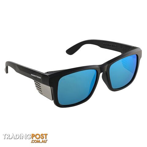 Safety Glasses Frontside Polarised Blue Revo Lens With Black Frame 6514 651_BK3