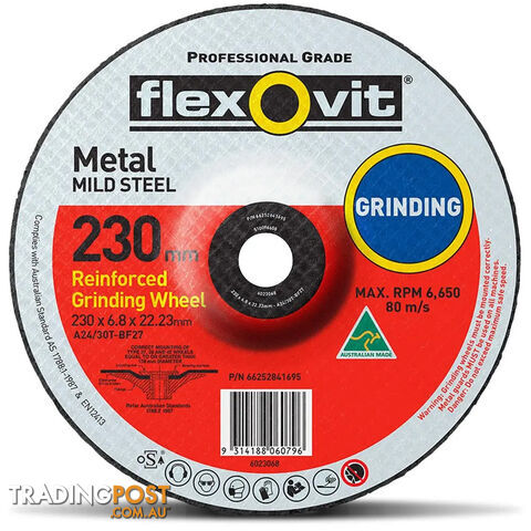 Metal Grinding Disc 230 X 6.8mm Flexovit 66252841695