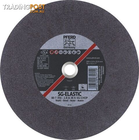 Low Speed Cut-Off Wheel 80 T 350-2.8 A 36 K SG-CHOP 25.4 Premium Steel Pferd...