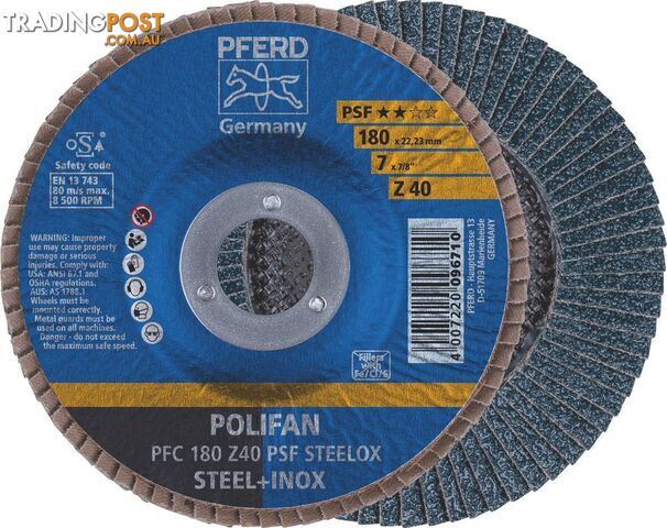 Polifan Flap Disc 180mm 7" 40G GP Zirconia 67764185