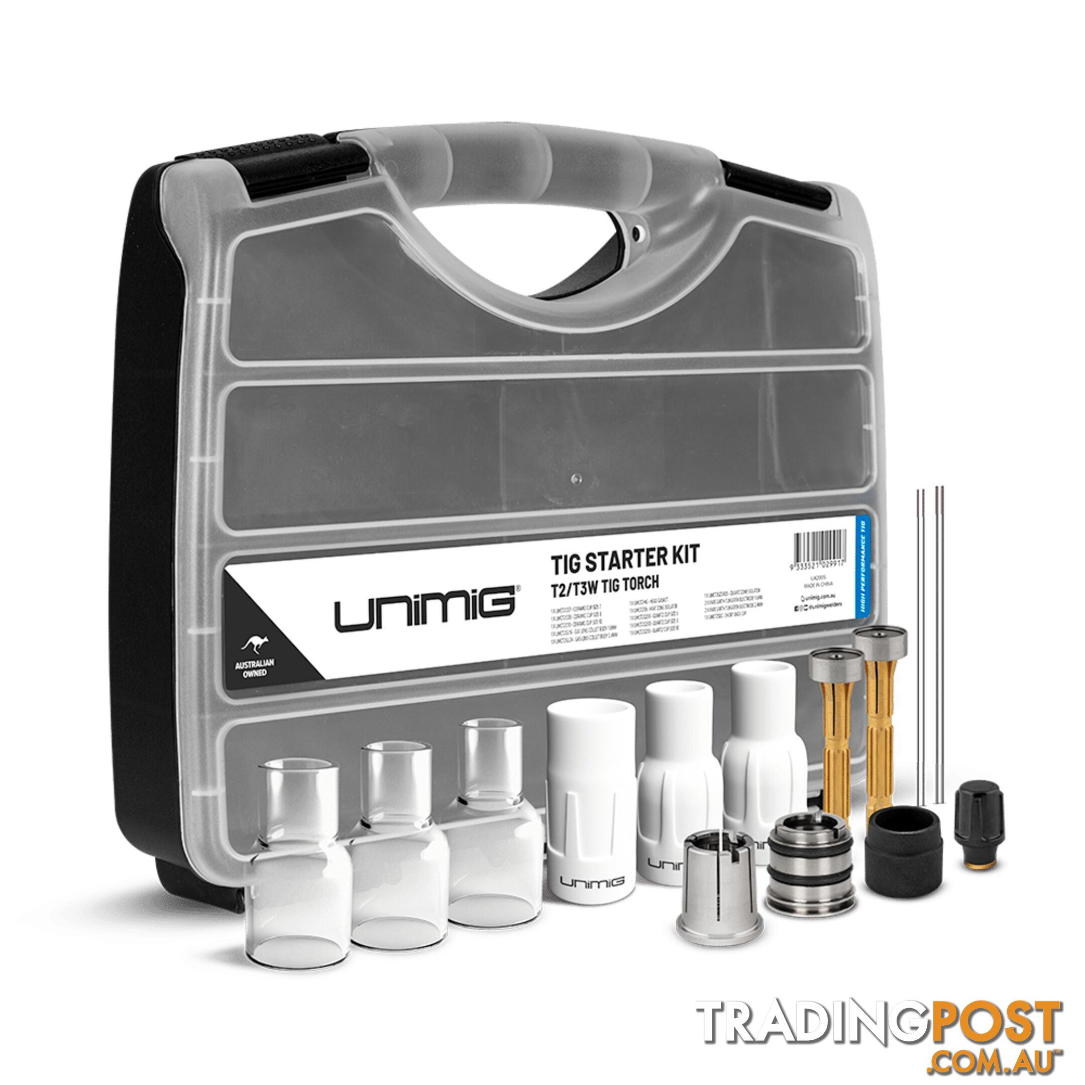 T2 / T3W TIG Ceramic and Quartz Consumable Starter Kit Unimig U42005