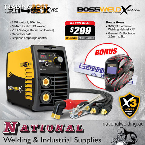MMA And Dc Lift TIG Welder X-Series ST 145X VRD 691145BONUS