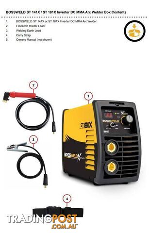 181X MMA and DC Lift TIG Welder Package Bossweld 691181BUNDLE - photo 3 of 10