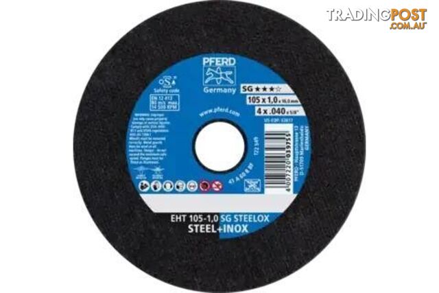 Cut-Off Wheel Ultra Thin EHT 105mm x 1.0mm Premium - Inox Stainless Steel Pferd...