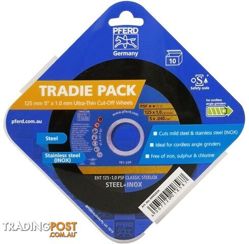 Cut-Off Wheel 125mm Ultra Thin Classic Steelox Tradie Pack General Purpose Pferd...