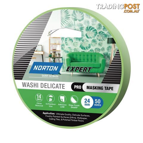 Norton® Expert Washi Delicate Masking Tape 24mmx50m 69957341734