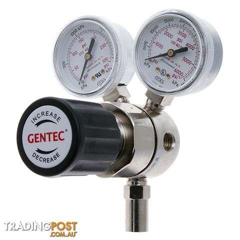 Gentec 1S Regulator 6.0 Purity Chrome Plated In: 30,000 kPa Out: 1700 kPa