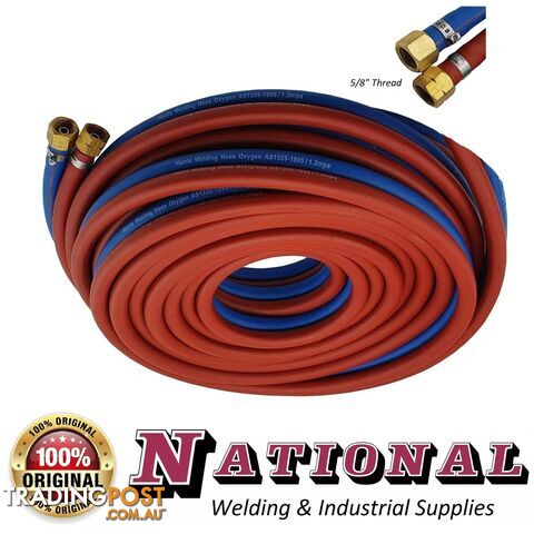 Harris Oxy /Acetylene 15 Metres 6mm Twin Hose With Fittings 6RBTH15MF - photo 2 of 2