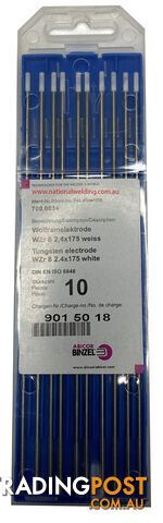 2.4mm WZr Tig Tungsten Electrode Binzel 700.0034 Pk:10