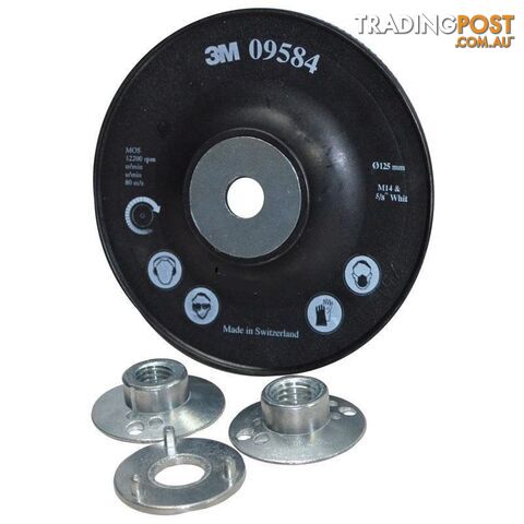 Fibre Disc Backup Pad 125mm Ribbed to Suit M14 - 2mm (5/8") Thread 7000105442 3M...