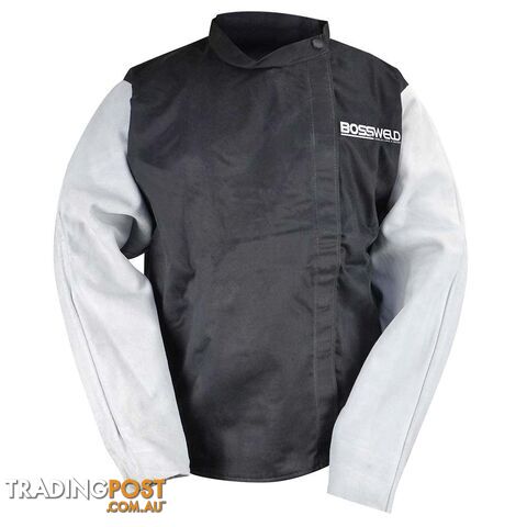 Jacket FR-40 With Leather Sleeve Bossweld