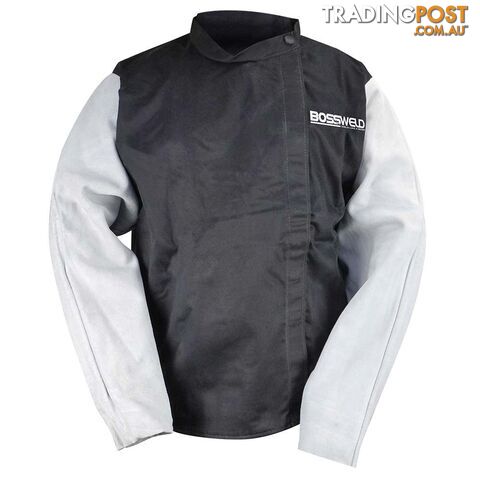 Jacket FR-40 With Leather Sleeve Bossweld