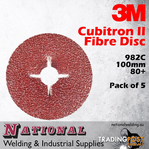 Fibre Disc 982C 100mm 80+ 3M™ Cubitron™ II 7010362292-5 Pack of 5 - photo 2 of 2