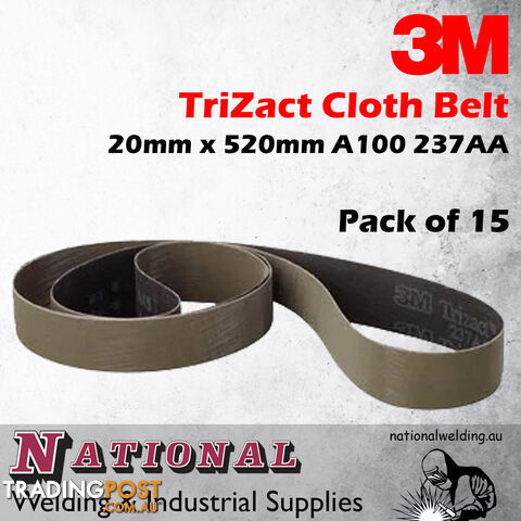 AC019411357 TriZact Cloth Belt 20mm x 520mm A100 237AA 3M Pkt : 15 7012882969 - photo 2 of 2