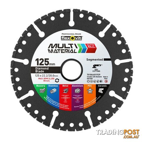 Diamond Segmented Blade Multi Material 125x 2 x 22.0/22.2mm 70184601929