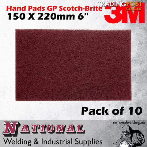 Hand Pads GP Scotch-Brite™ 150 x 220mm 6'' 7447 7100067373 3M XE006000006 Pack of 10 - photo 2 of 3