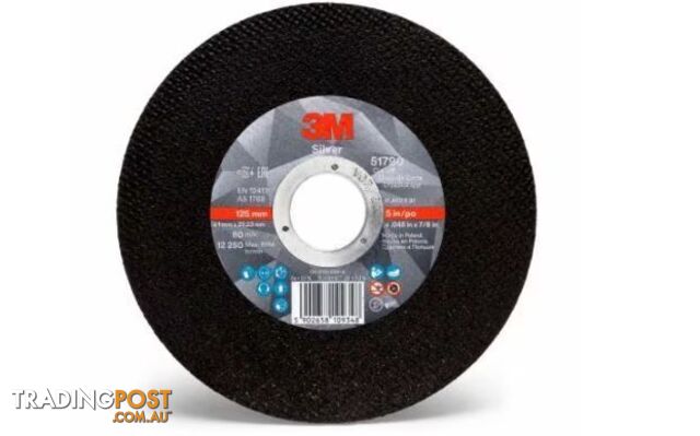 Silver™ Cut-Off Wheel 125mm x 2.5mm x 22.23mm 3M 7100171308 Each