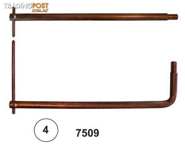 Straight Arm Set with 550mm x 220mm 7509 18mm Dia